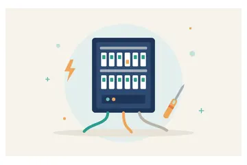 Illustration of electrical works (no company logo available)